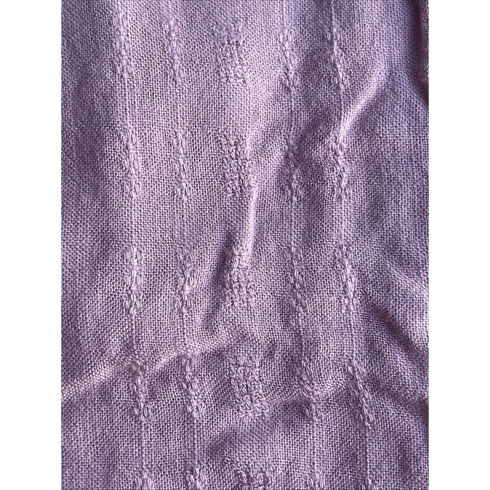 Knox Rose Crinkle Gauze Top Size Small Purple Lilac Lace Tassels Boho Hippie - Picture 9 of 12